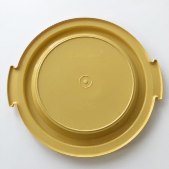 Vtg Tupperare Cake Pie Holder Taker Keeper Carrier 719 720 624 Harvest Gold - Picture 4 of 7